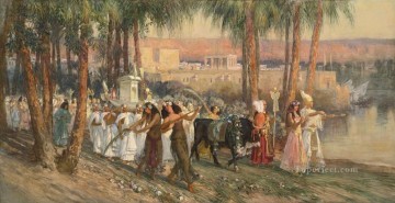 フレデリック・アーサー・ブリッジマン Painting - エジプトの行列 フレデリック・アーサー・ブリッジマン